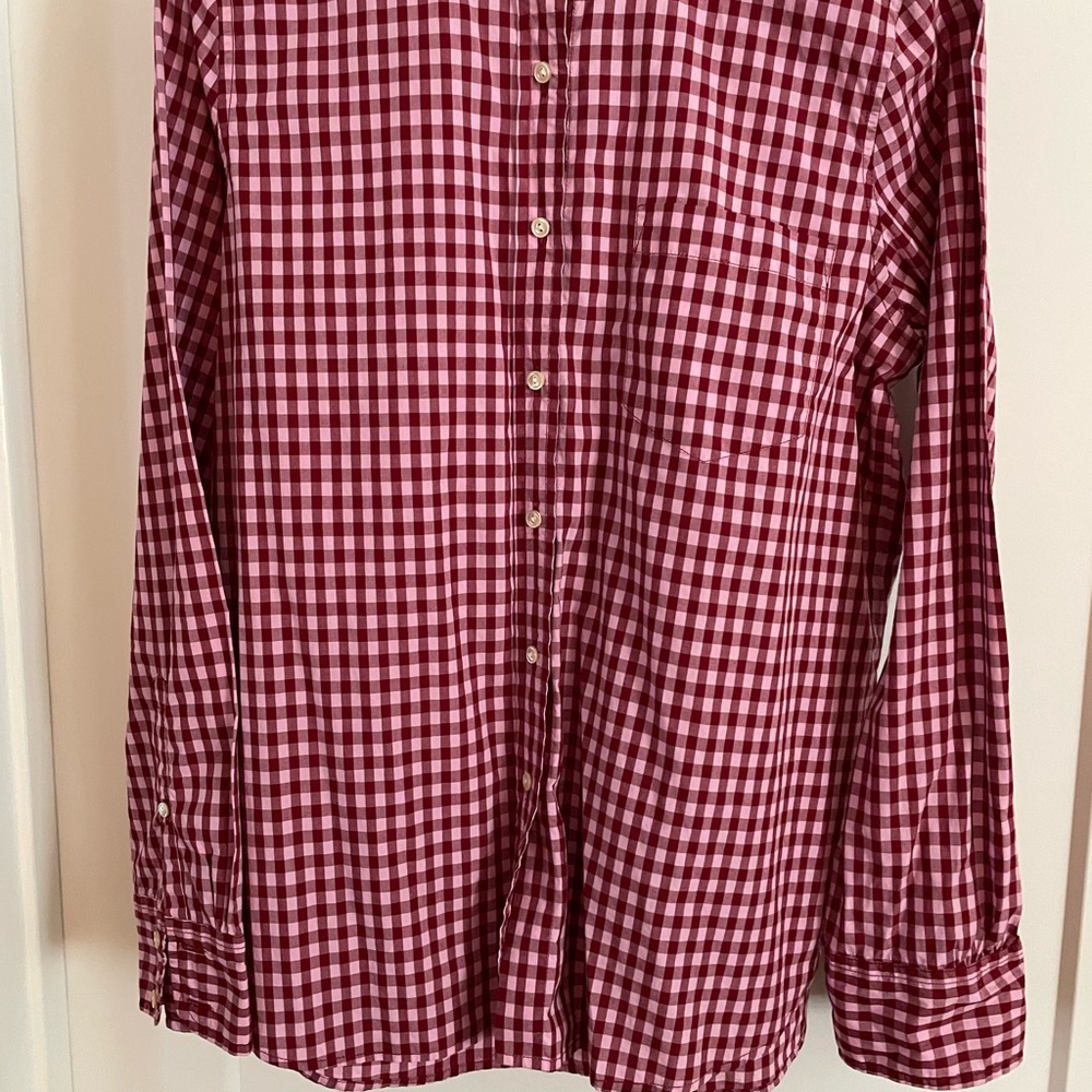 J. Crew Red-Pink Checkered Button down Shirt